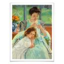 Póster - Cassatt - Una joven madre cose