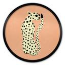 Plakat Elegant gepard med solbriller - Oltmanns - Rund