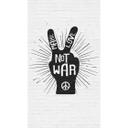 Street art-tapet 'Make Love Not War' - sort-hvidt fototapet - moderne non-woven tapet