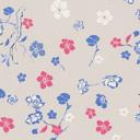 blomstertapet beige blå - tapet med blomsterdesign - naturligt tapet
