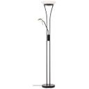 Deckenleuchte Gina, schwarz, 179 x 32,2 cm, Glas LED-Stehleuchte, dimmbar