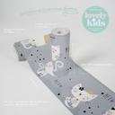 A.S. Création Lovely Kids Frise autocollante enfant - Gris, Blanc