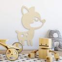 Decoración en madera álamo - animal - ciervo