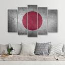 5 stykke lærredstryk, Japans flag