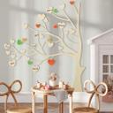 Panel mural de madera XXL árbol con corazones - álamo