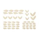 Decoración en madera hojas abedul bosque - juego de extensión - álamo