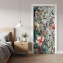 Dørfilm med blomster på en forårseng - Jaszke - Selvklæbende dørdekoration