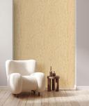 Non-woven tapet med trækorn og naturlig tekstur okker, beige trælook