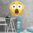 Muursticker Emoji Screaming in Fear