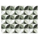 Azulejos Adhesivos Flor Abstracto - verde - lote de 12
