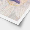 Plakat med lotusstilling - Meditation i det gyldne lys - Manovski