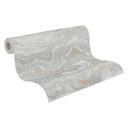 Marmoreffekt non-woven tapet i sølv og guld - Tapet til en luksuriøs boligatmosfære