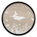 Póster Fascinantes animales marinos en el océano - Marrón - Kikki Belle - Redondo