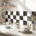 Azulejos Adhesivos Fredriksson - Art Deco Negro Oro - Lote de 12