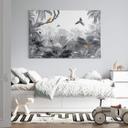Lienzo Kikki Belle - Aves tropicales blanco y negro