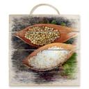 Cuadro de madera Sal y Pimienta - 40x41,5 cm