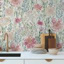 Papel pintado Floral acuarela rosa pastel - papel pintado no tejido floral - romántico