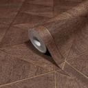 Non-woven tapet med geometrisk mønster, trekanter brun grafik