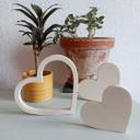 3D Décoration Bois Coeurs Set (3 pièces)