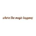 Træbogstaver - Where the magic happens - Mahogni