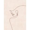 Delicados contornos de una mujer fotomural - Line Art - Tunaboylu
