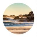 Póster Costa de playa al amanecer en África - Hugonnard - Redondo