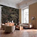 Fototapet palmer jungle udvidelig sort grøn 159x280 cm Ikke-vævet tapet  