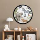 Poster Rond Goed Blauw - Jungle Baby's