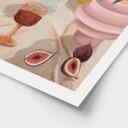 Póster bodegón de verano con flores y vino - Goed Blauw