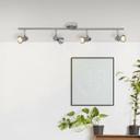 Deckenleuchte Mona, silber, 15,5 x 70 cm, Metall Strahler