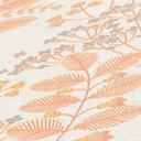 Papel pintado no tejido con hojas en estilo retro blanco naranja - papel pintado floral flores