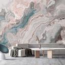 Fototapet med marmordesign i pastelfarver - non-woven tapet til elegant atmosfære