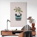 Lienzo Frida Floral Studio - Máquina de escribir botánica
