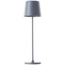 Tischleuchte Cosy, grau, 10 x 37 cm, Metall graue Tischleuchte Outdoor