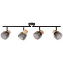 Spotrohr Giselle, schwarz, 76,5 x 16,5 cm, Kork Deckenspots, dimmbar