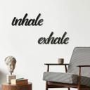 Decoración acrílica Letras 3D inhale exhale
