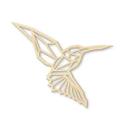 Arte en madera de álamo - Colibrí de origami