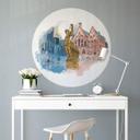 Vinilo decorativo Fráncfort - Redondo - Love your City