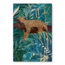 Billede af leopard i smaragdgrøn jungle - Manovski – print på aluminium (Alu-Dibond)
