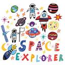 Muursticker set Astronauten