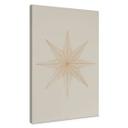 Lienzo Flor de Pascua - Estrella geométrica dorada - Magnusson