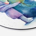 Vægcirkel Heine - Hugging Earth – print på aluminium (Alu-Dibond)