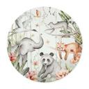 Póster Animales asiáticos en el bosque de bambú - Kvilis - Redondo