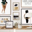 Plakat - Kubistika - Black Flower