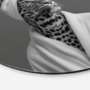 Royale Spa time-out med leopard - Rahner - rund – print på aluminium (Alu-Dibond)