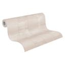 Struktureret tapet med striber beige creme - lodret raffia-look - Ikke-vævet tapet