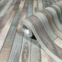 Non-woven tapet med træstruktur brun, beige trælook