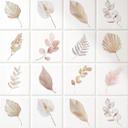 Azulejos Adhesivos acuarela hojas - lote de 12