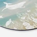 Rundt billede af undervandsverdenens paradis - Ombre - Kikki Belle - Aluminium dibond