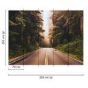 Brunt og grønt non-woven tapet Designwalls road trip natur landskab
